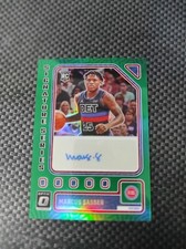 2023-24 Donruss Optic Marcus Sasser RC Rookie Signature Series Green Prizm Auto