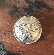 Silver Metal Eagle Holding Arrows Military Button 1", Military Buttons