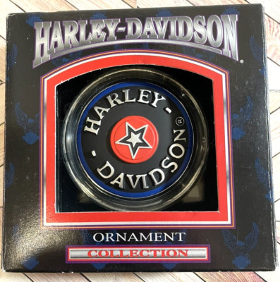Vintage 1999 Harley Davidson Gas Cap Christmas Ornament by Cavanagh New in Box