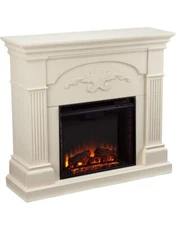 Sicilian Harvest Traditional Style Electric Fireplace, Ivory