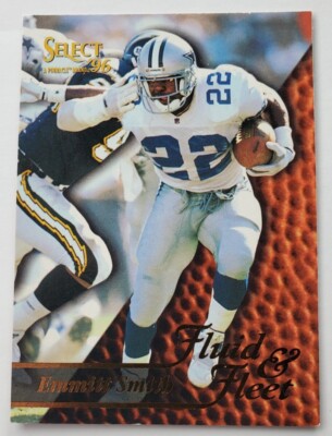 1996 Pinnacle Select Emmitt Smith Dallas Cowboys Fluid & Fleet #187
