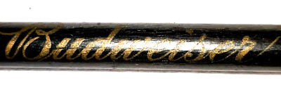 ''BUDWEISER- M19*RITE-RITE'' Gold Writing on Flat Black/Chrome Trim Working Pencil