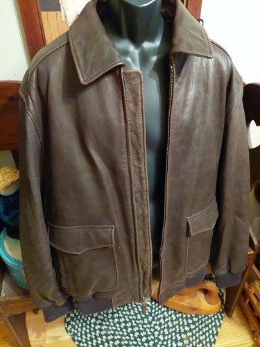 Leather Jacket Men's 2XT Bomber Coat 