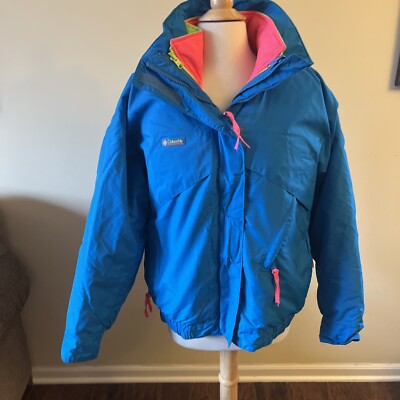 Vintage Columbia Whirlibird Coat 3 In 1 Puffy Down Insulated Ski Jacket 80 s