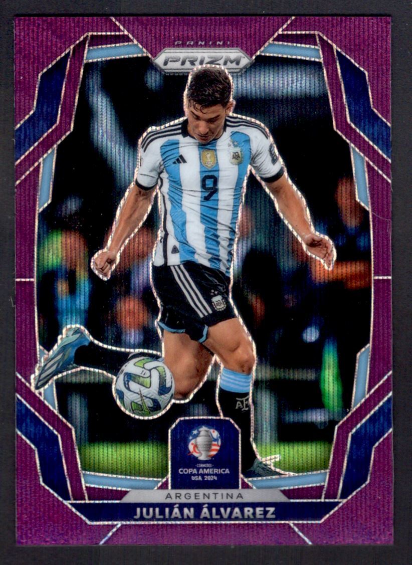 2024 Panini Prizm Copa America Purple Wave Julian Alvarez /99 Argentina #12