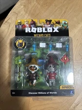 ROBLOX Celebrity Action Figure Wizard Cats Calico Druid Chaos Kitty Playset NEW