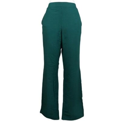 Denim & Co. Active French Terry Lightly Boot-Cut Pants Evergreen
