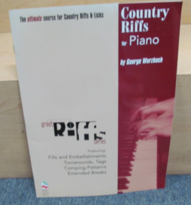 Country Riffs for Piano by George Wurzbach | eBay