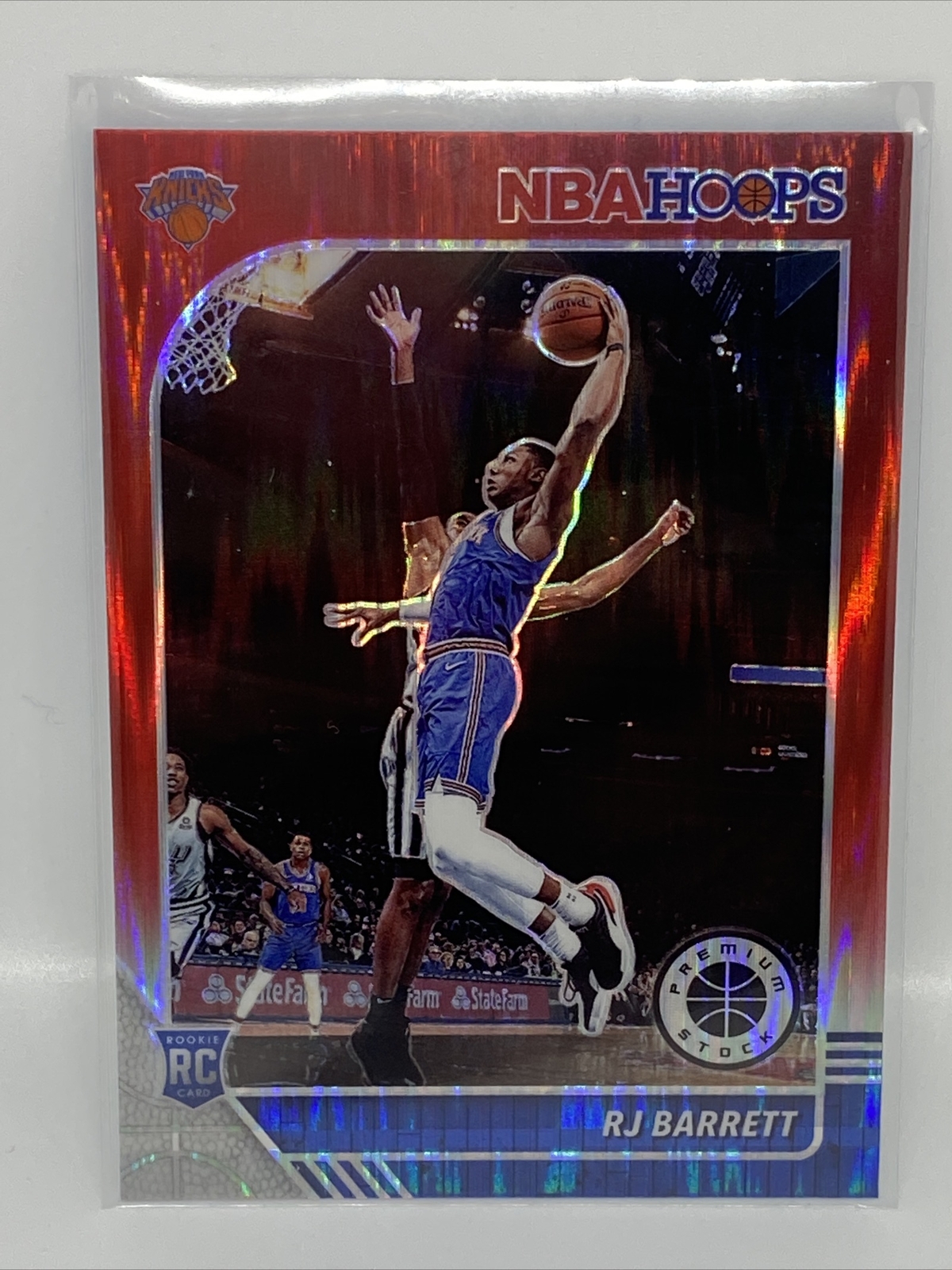 2019-20 NBA Hoops Premium Stock RJ Barrett RED Flash Rookie RC #201 Rare