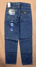 Vintage 1990  s Carhartt Blue Jeans, Relaxed Fit, Deadstock NWT, Size 31x32