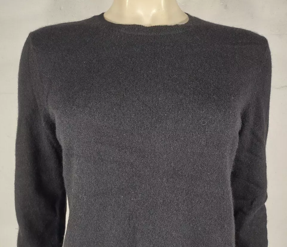 Country Shop black 100% Cashmere crew neck sweater womens Medium - Image 2 of 4