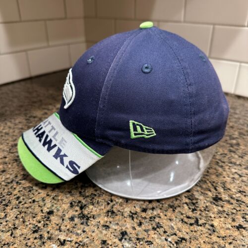 New Era Cap Men's One Size Navy Blue Seattle Seahawks 9Forty NFL Football Hat - Picture 2 of 9