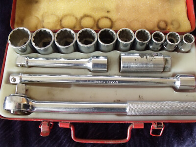 Main 14 Stück AF 1/2'' Vierkant Steckschlüsselsatz im Stahl Metallkoffer