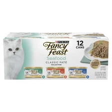 Fancy Feast Seafood Classic Pate Collection Grain Free Wet Cat Food Pate