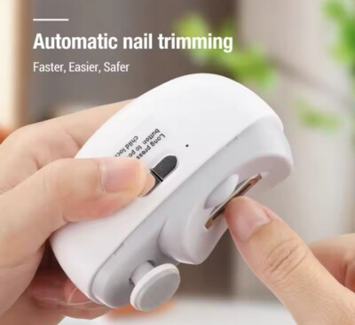3in1 Elektrischer Nagelknipser Automatischer Trimmer Zehenschneider Seniorenpflege Baby USB UK