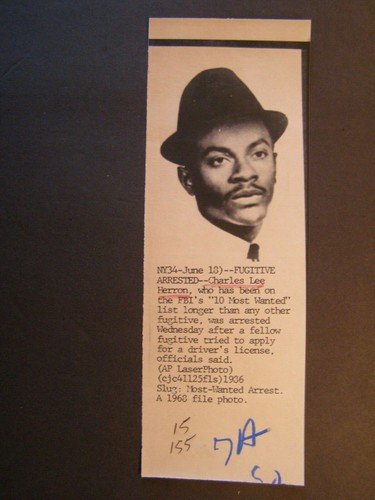 AP Wire Press Photo 1986 Fugitive Charles Lee Herron Arrested trying to get DL - 第 1/1 張圖片