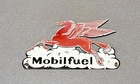 VINTAGE 12” MOBIL PEGASUS GARGOYLE PORCELAIN SIGN CAR GAS OIL TRUCK MOTORCYCLE