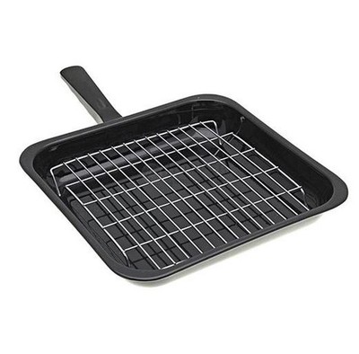 Universal Grillpfanne Für Gaskochfeld Bompani Mit Griff 28 x 27 x 4cm