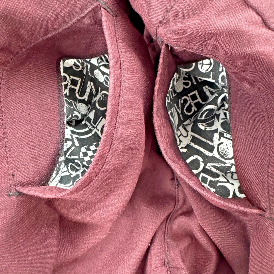 Pantalones Cortos Chinos Caqui Lost Enterprise Rojo Para Hombre Medianos Frente Plano Talla 32 Borgoña Foto 3 de 4