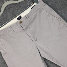 J.Crew Slim Flex Chino Pants Mens 31x32 Gray Stretch Cotton Twill Trousers