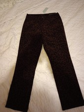 NWT $109Ann Taylor Loft Womens Green Ankle Dress Pants,Size 8P Petites Black&Red
