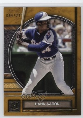 2025 Topps Museum Collection Gold 44/249 Hank Aaron #4 HOF 8k8