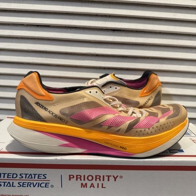 New Adidas Adizero Adios Pro 2 Running Shoes Halo Ivory Men's Size 10 H67508