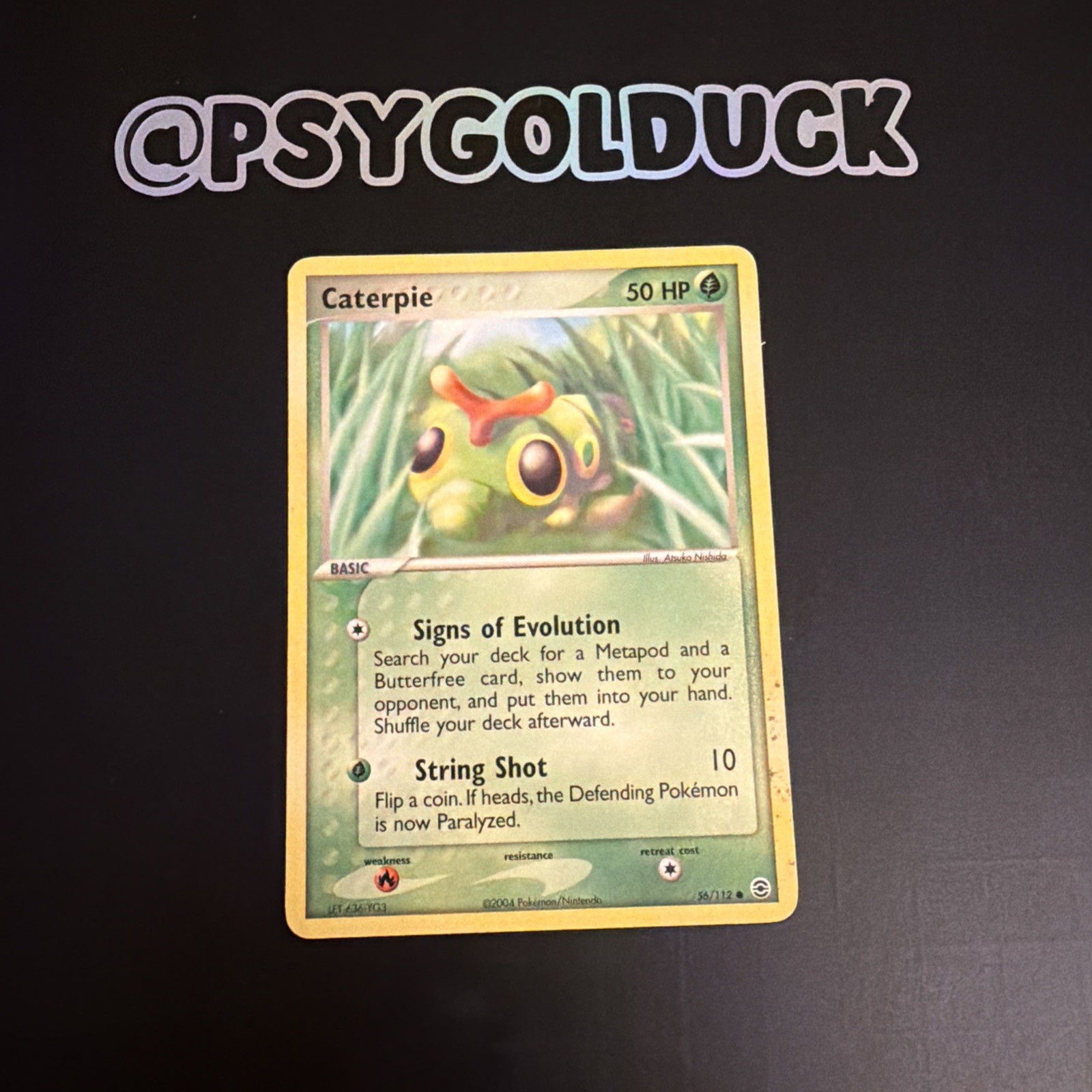 CATERPIE 56/112 COMMON FIRERED & LEAFGREEN POKEMON Played C16