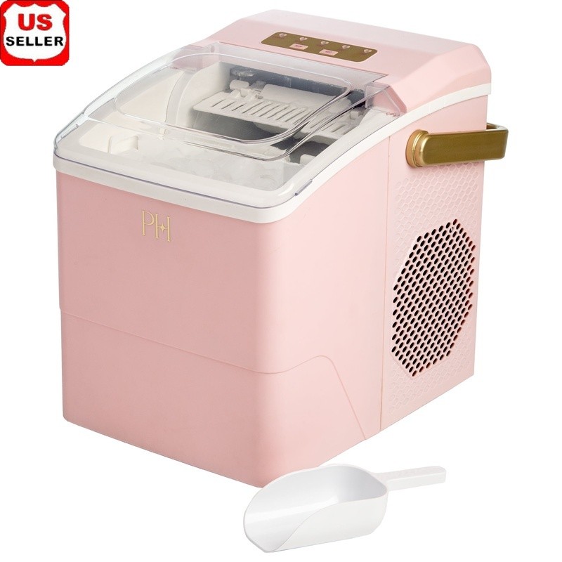 Portable Countertop Ice Maker 26lbs Self-Cleaning Nugget Machine with Scoop US-image