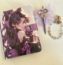 Black Cat Girl A5 Binder W/ Magnet Closure  &...