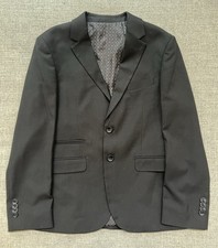 Boy's Issac Mizrahi Black 2-Piece Suit Adjustable Waist Pre-Owned Size 14