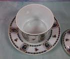 Set of 2 Vintage Czechoslovakia Lidded Floral Pattern Sugar Bowl and Underplate — photo 5