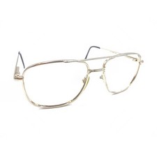 American Optical AO Safety EX550 Z87 Gold Square Sunglasses Frames 56-18 140