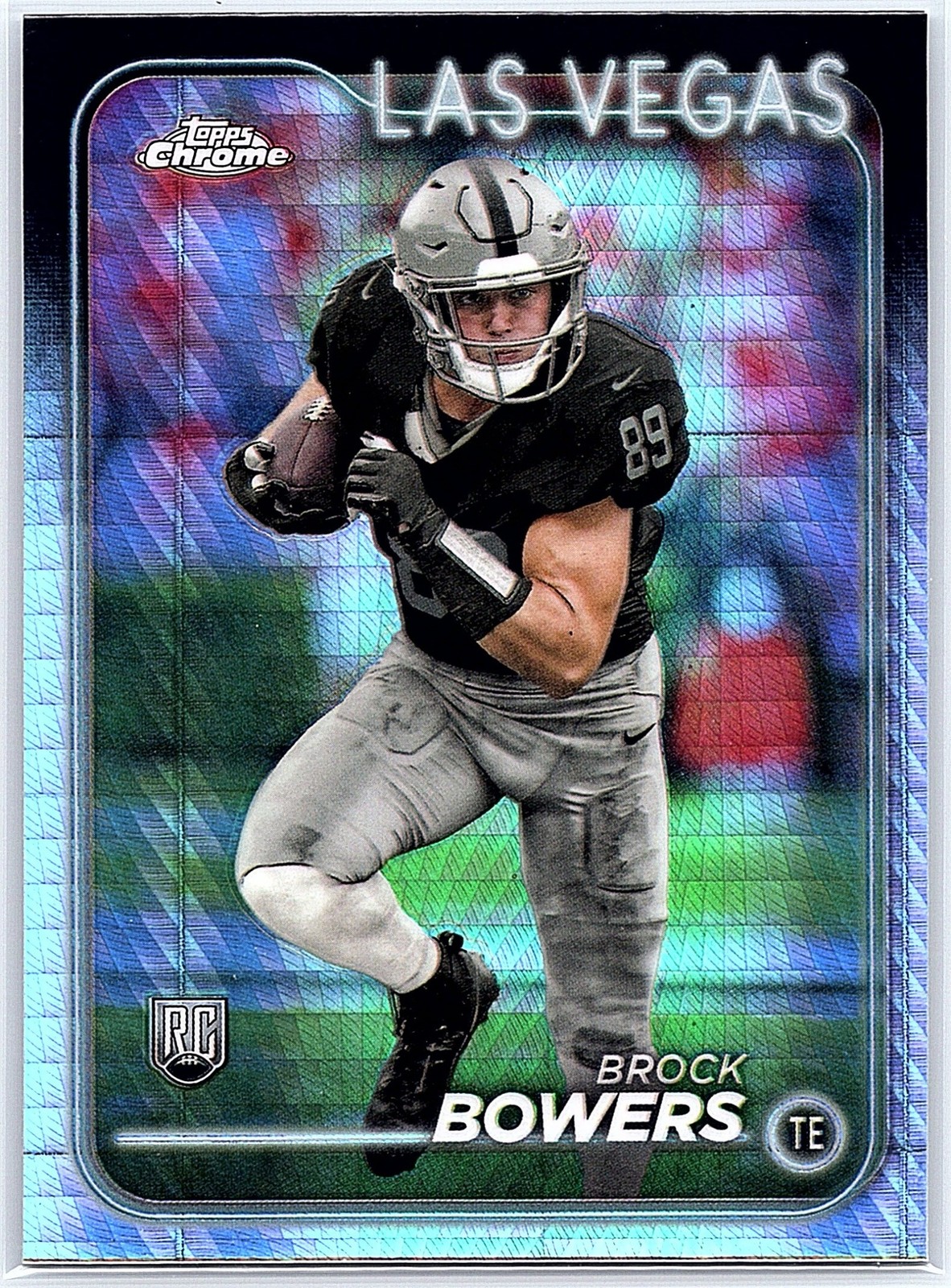 2024 Topps Chrome Brock Bowers Prism Refractor RC #207 Raiders