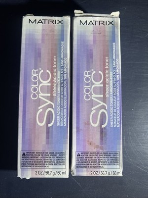 Matrix Color Sync Sheer Acidic Toner Sheer Nude 2 tubes Base 4-6 Set of 2