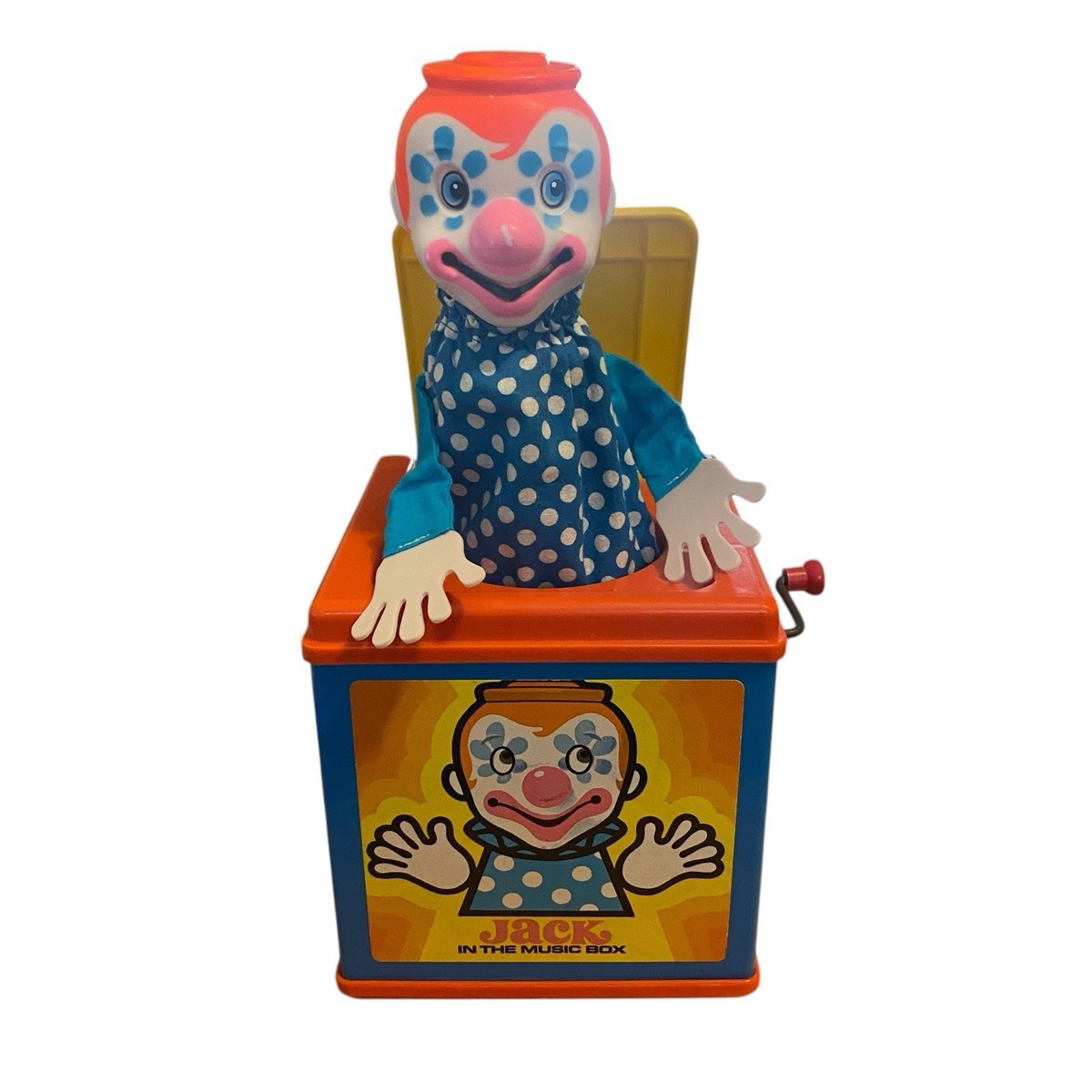 Vintage Jack In The Music Box 1976 Mattel Clown Pop Goes The