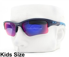 Oakley Youth Fit Sunglasses OO9200-04 Quarter Jacket Blue Red Iridium Kid Size