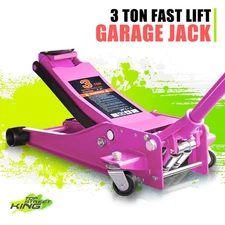 3"-20" 6000lb Load Hydraulic Purple Black Steel Floor Jack(3Ton) Swivel Caster