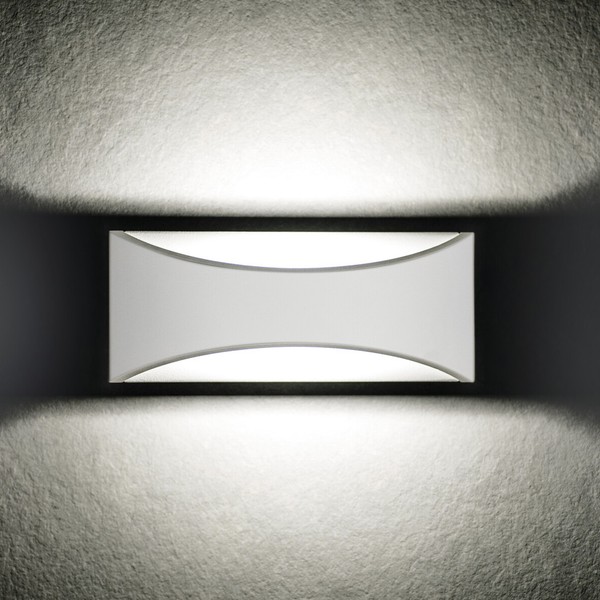 Jageo Up Down AußEn Wandleuchte Weiß IP54 Mit NeutralweißEm Led Licht 8W 230V-image