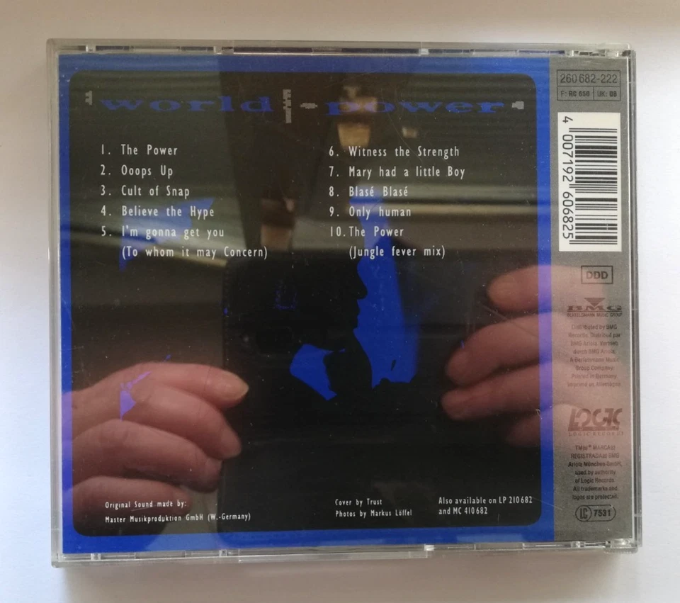 Snap! – World Power - CD (260 682) Logic Records 1990 - Zustand gut - Bild 2 von 2