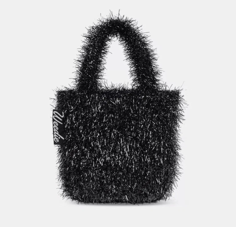 Bolsa tote Edie Parker Weedie preta - Imagem 3 de 4