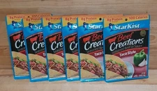6CT: STARKIST BEEF CREATIONS Seasoned Beef in Sauce "TACO STYLE" 9g protein 2.6z