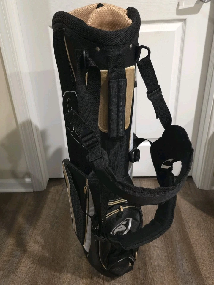 Strata Golf Bag, Beige & Black, NEW - Image 3 of 4