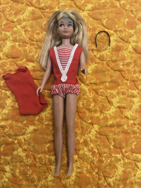 Vintage Skipper Doll With Original Box plus 2 Bathing Suits