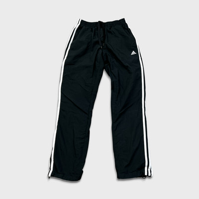 Adidas Track Pants Mens Small Black Essentials 3 Stripes Trefoil Athletic Jogger