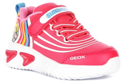 Geox J Assister Princess Peach Easy Strap Unisex Sneakers In Fuchsia US 8 -13