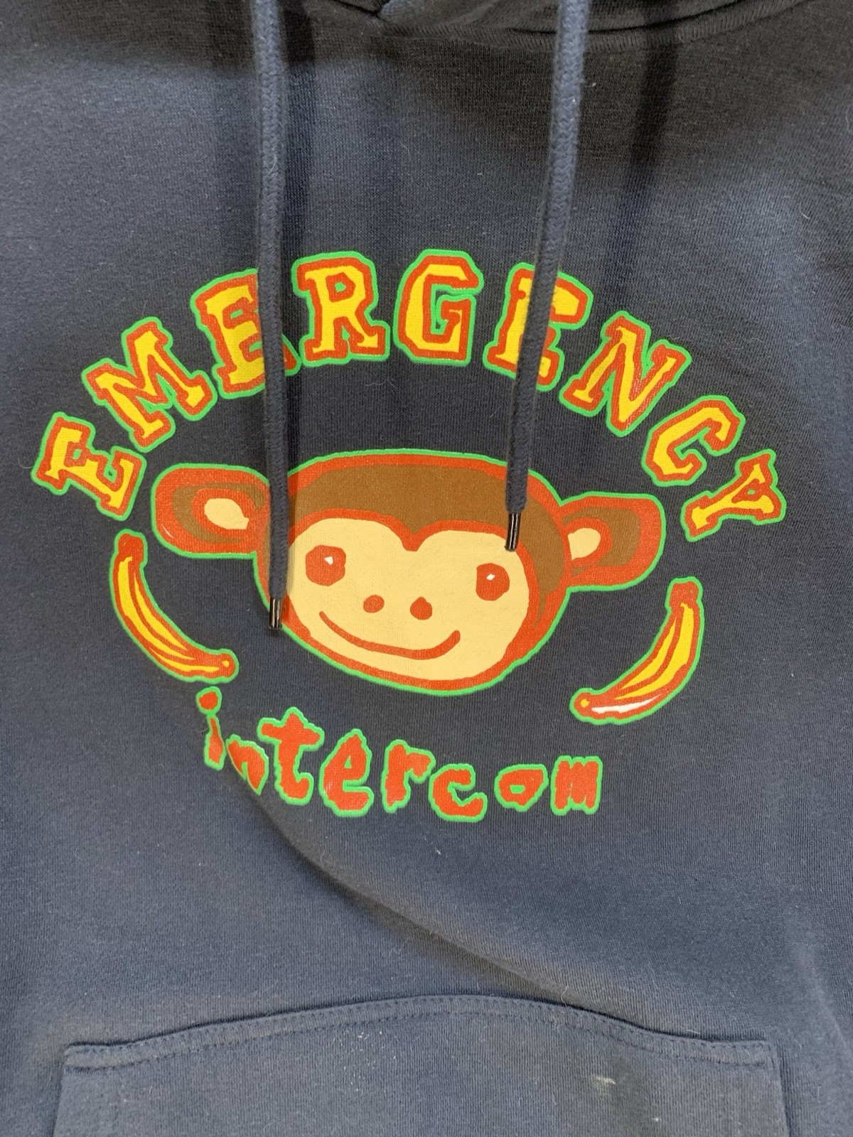 Emergency Intercom Hoodie Large Monkey Podcast Bl… - image 4