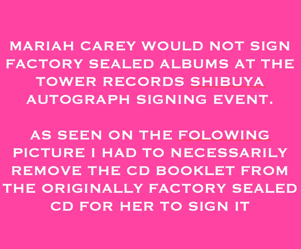 JAPAN PROMO STICKER+FLYER+ MAG+ HERE FOR IT ALL SIGNED CD w BONUSTR MARIAH CAREY - Bild 2 von 4