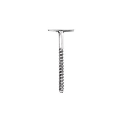 14K White Gold 4.86 mm T-Bar .039''x0.444'' Threaded Earring Post