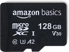 NEW Amazon Basics 128GB Micro SDXC Memory Card with Full Size Adapter